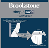 Brookstone Harvey 100% Max Blackout Rod Pocket Window Curtain Panel 50in x 108in