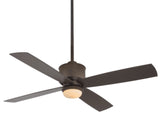 52" Strata 4 Blade Outdoor Ceiling Fan with Remote - Galvanized