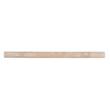Georgia 12" x .75" Travertine Pencil Rail Tile Trim in Mediterranean Ivory