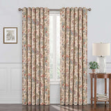 Arezzo 84" Floral Room Darkening Rod Pocket Single Curtain Panel