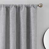 Brookstone Harvey 100% Max Blackout Rod Pocket Window Curtain Panel 50in x 108in - Grey