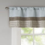 Liesel Pintuck 50" Window Valance - Blue
