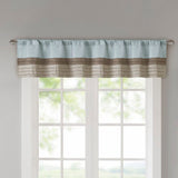 Liesel Pintuck 50" Window Valance - Blue