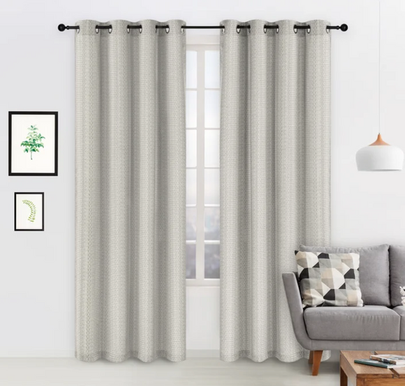Jeff Holli Solid Room Darkening Thermal Single Curtain Panel 54x84 - Taupe
