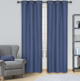 Dotcom Curtain Blackout Textured 2PK 84", Blue Indigo