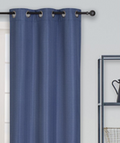 Dotcom Curtain Blackout Textured 2PK 84", Blue Indigo