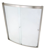 Ovation 60 in. x 72 in. Framed Sliding Shower Door in Satin Nickel and Clear Glass