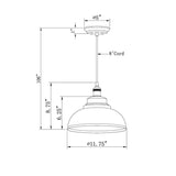 Girouard 1-Light Inverted Pendant-Black