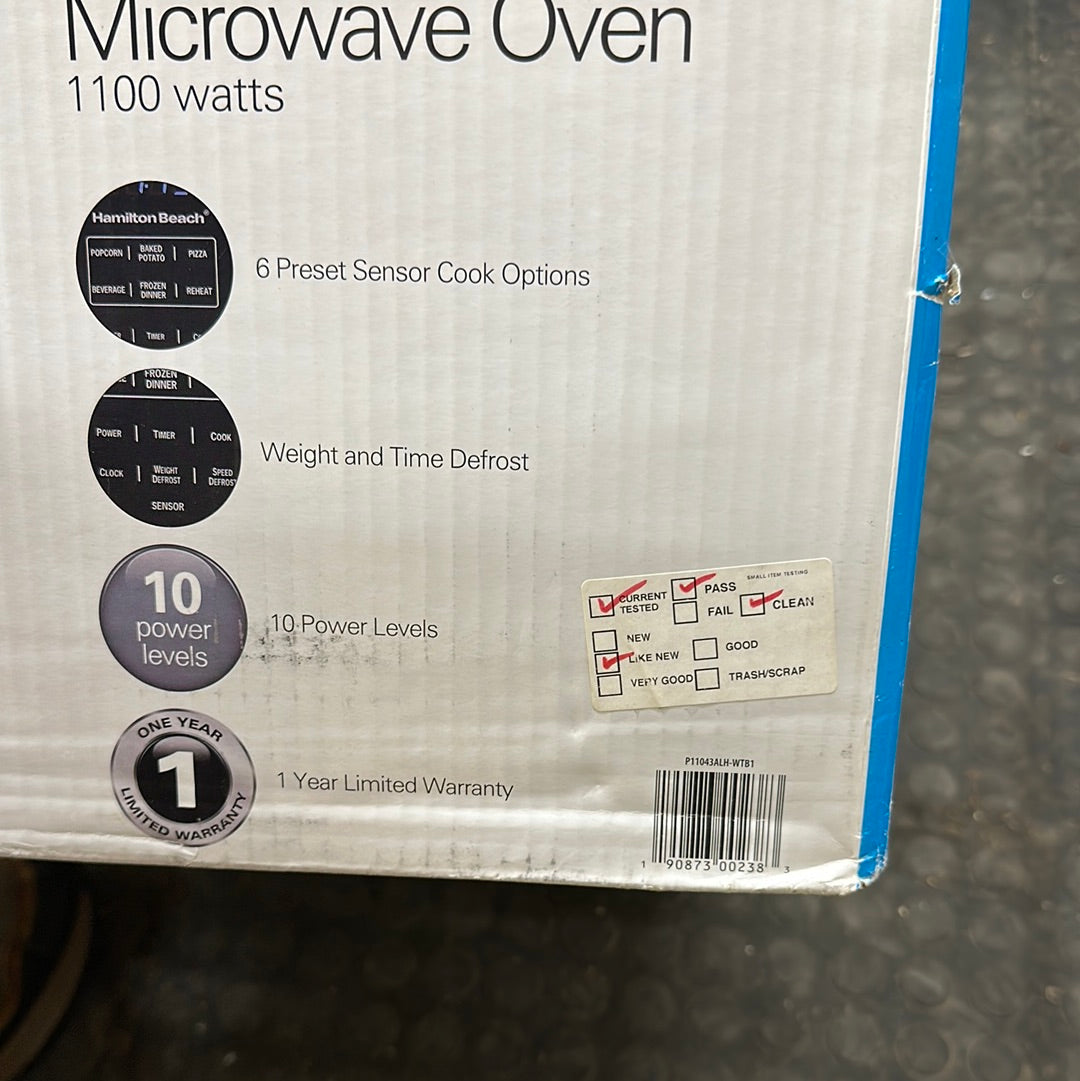 Hamilton Beach 1.6 Cu ft Sensor Cook Countertop Microwave Oven in