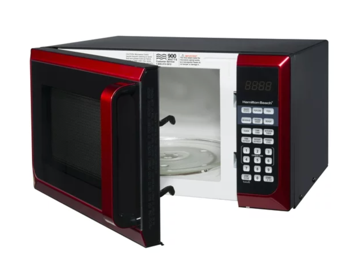 Hamilton Beach 0.9 cu.ft. hotsell 900W Microwave Oven, Stainless SteelnExcellent conditi