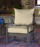 Longshore Tides Texture Outdoor Seat/Back Cushion, Beige (Set of 2)
