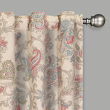 Arezzo 84" Floral Room Darkening Rod Pocket Single Curtain Panel