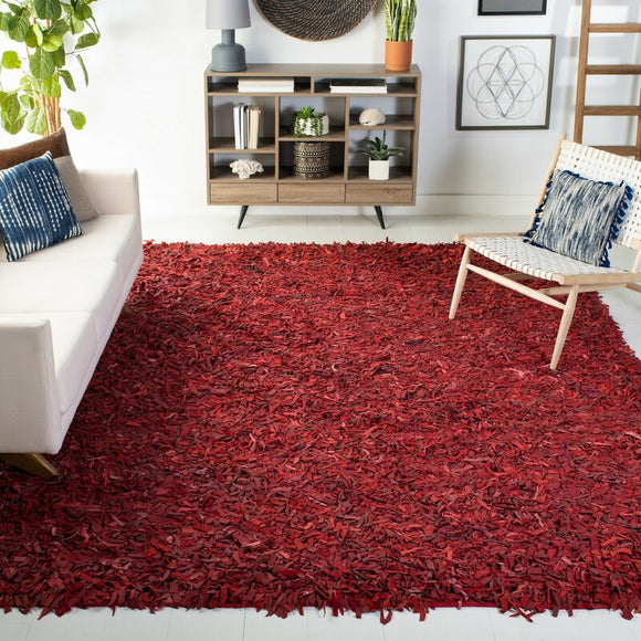 Arik Hand-Knotted Red Area Rug- 6' x 9'