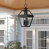 Boxford Textured Black 3 -Bulb 16" H Outdoor Hanging Lantern