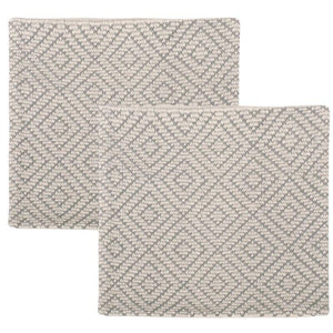 Cotton Geometric 1" Throw Pillow Cover - Set of 2