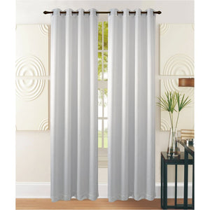 Dimitri Solid Color Blackout Thermal Single Curtain Panel 54" x 95"- White