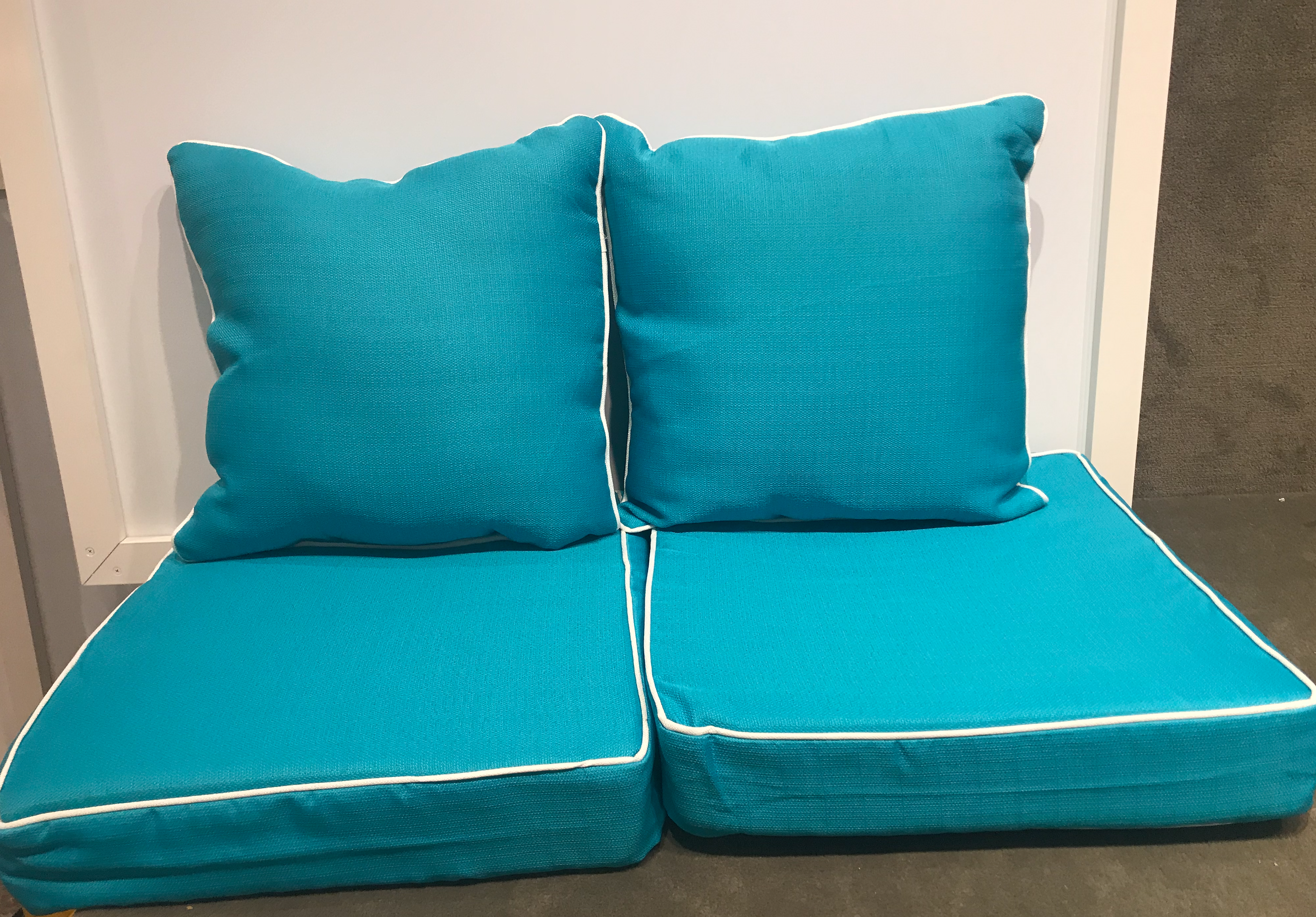 Solid Textured Outdoor Seat Cushion set of 2 The Bargain Brothers