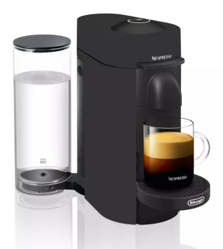 Nespresso VertuoPlus Deluxe Coffee and Espresso Machine by De’Longhi – Black Matte