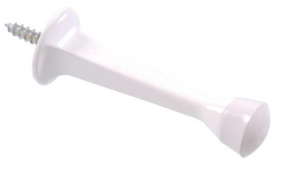 The Hillman Group 852341 3-Inch Rigid Door Stop Square Type, White (2 Pack)