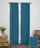 Pairs To Go 2-pack Cadenza Microfiber Window Curtain 40in x 84in - Teal