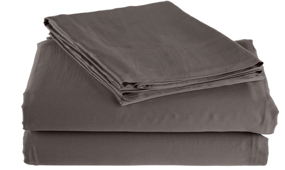 SUPERIOR Ultra Soft 300-Thread-Count Sheet Set, Rayon from Bamboo, Twin, Grey