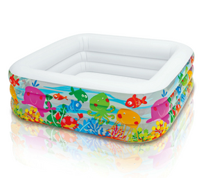 Intex Swim Center Clearview Aquarium Inflatable Pool, 62.5" X 62.5" X 19.5", for Ages 3+