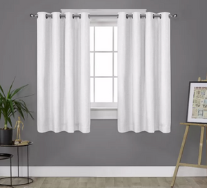 andish Solid Room Darkening Thermal Grommet Curtain Panels 52" x 63" - Winter White (set of 2)