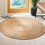 Safavieh Natural Fiber Beige 3 ft. x 3 ft. Round Solid Area Rug