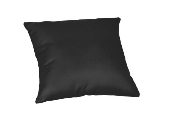 16-inch Square Outdoor Sunbrella Throw Pillow - Canvas Black