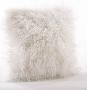 Saro Lifestyle Mongolian Faux Fur Decorative Pillow, 18" x 18"