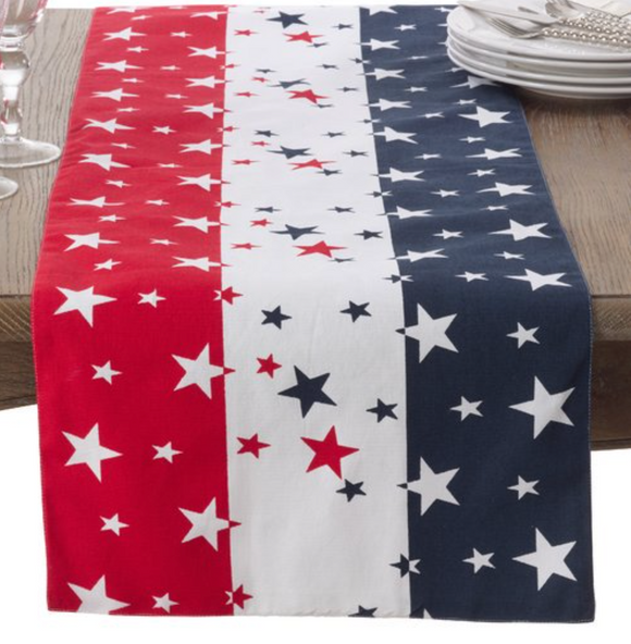 Shaler American Flag Cotton Table Runner