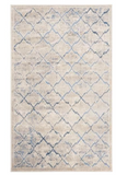 Brentwood Light Gray/Blue 3 ft. x 5 ft. Distressed Border Area Rug