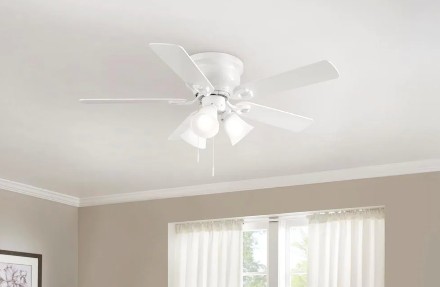 Led Indoor White Ceiling Fan