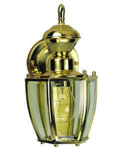 Hampton Bay 150 Degree Brass Outdoor Motion-Sensing Decorative Lamp