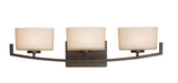 Hampton Bay Burye 3-Light Oil Rubbed Bronze Vanity Light with Etched White Glass Shades