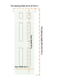 JELD-WEN 24 in. x 80 in. Colonist White Painted Smooth Molded Composite MDF Interior Door Slab