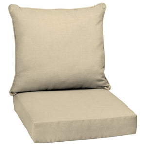 Longshore Tides Texture Outdoor Seat/Back Cushion, Beige (Set of 2)