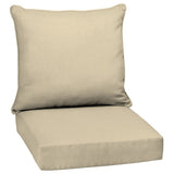 Longshore Tides Texture Outdoor Seat/Back Cushion, Beige (Set of 2)