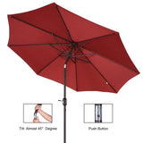 Coalville Manual Tilt Market Umbrella-Red
