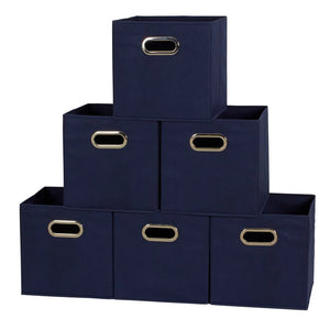 Wayfair Basics Open Fabric Bin 6pk - Navy