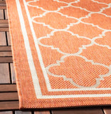 Larson Geometric Orange Handwoven Flatweave Terracotta Indoor/Outdoor Area Rug