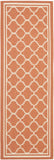 Larson Geometric Orange Handwoven Flatweave Terracotta Indoor/Outdoor Area Rug