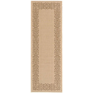 Herefordshire Natural/Brown Indoor/Outdoor Area Rug- 2"4 x 12'