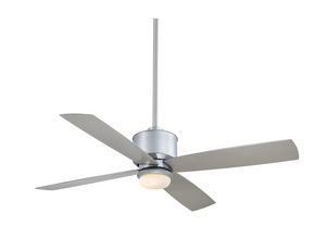 52" Strata 4 Blade Outdoor Ceiling Fan with Remote - Galvanized