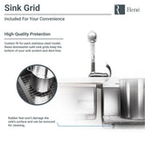 Rene Undermount Stainless Steel 31 in. Double Bowl Kitchen Sink Kit R1-1022D